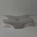 Cervical Neck Pillow for Neck Shoulder Pain Relief, Soft Contour Side Sleeper Pillow of 2 Heights, Odorless Q-max Cooling Memory Foam Orthopedic Bed Pillow for Back Stomach Sleeper (Grey-white)