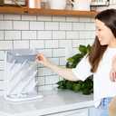 Ubbi Vertical Baby Bottle Drying Rack, Space Saving Countertop Drying Rack Baby Organizer, Gray