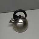 Primula Stewart Whistling Stovetop Tea Kettle Food Grade Stainless Steel, Hot Water Fast to Boil, Cool Touch Folding, 1.5-Quart, Brushed with Black Handle