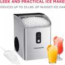Frigidaire Countertop Crunchy Chewable Nugget Ice Maker, Compact, 33lbs per Day, Metallic Finish
