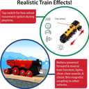 BRIO World Mighty Golden Action Locomotive - Battery Operated Toy Train for Wooden Track - Motorized Train with Lights & Sound - Works with All BRIO Sets - Exciting, Interactive Play - Ages 3 & Up