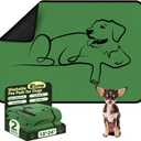 2 Pack Washable Pee Pads for Dogs 18"x24", Reusable Training Puppypads Absorbency Non-Slip & Leak-Proof for Pet Whelping Box Playpen Crate Sofa Bed Floors (Green)