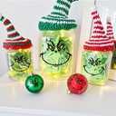 2Pack 32 Pcs Christmas Face Eyes Stickers for Crafts Large 5 Inch Small 3 Inch 2 Inch Rub on Transfers Vinyl Faces Pitcher Decals for Ornaments Glass Drinking Cups Wood Balls Party Supplies (Face32)