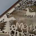 CCINEE Christmas Wooden Advent Calendar with LED Light 24 Storage Drawers Christmas Countdown Calendar for Holiday Decoration