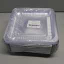 20-Pack Disposable Aluminum Foil Tins - Heavy Duty Square Cake & Baking Pans with Plastic Dome Lids