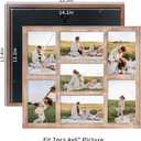 YESKAY 4x6 Picture Frame Collage for Wall Decor with Real Glass,Multiple Wooden Photo Collage Frames,7-Opening for 4 x 6 Picture Frames,Rustic Brown,2 Pack
