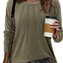 onlypuff Womens Top Long Sleeve Shirts for Women Cute Ladies Top Fashion Fall Tops 2024 Tunic Tops Blouses (XXL)