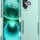 2 x Temdan Designed for iPhone 16 Case Magnetic,[Compatible with Magsafe][Military Grade Drop Protection] Dropproof Heavy Duty Tough Rugged Shockproof Phone Case for iPhone 16 (6.1")-Light Green