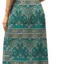 DB MOON Womens 2026 Summer Maxi Dresses Casual Short Sleeve Empire Waist Spring Long Dress with Pockets (S)