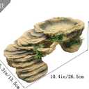 PINVNBY Turtle Basking Platform,Tortoise Resin Dock Resting Rock Reptile Habitat Ornament Hiding Cave Floating Ledge Aquarium Decoration for Bearded Dragons,Lizard,Newts,Frogs