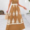 PRETTYGARDEN Summer Dress for Women 2026 Floral Sundress Spaghetti Strap Flowy Beach Vacation Boho Maxi Dresses (S)