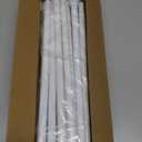 White Curtain Rods for Windows 30 to 116 Inches with Brackets,Decorative 5/8 Inch Diameter Single Window Curtain Rod Set for Bedroom, Room Divider, Living Room, Kitchen, Bathroom