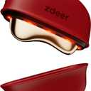 ZDEER LED Red Light Therapy for Face & Neck Massager Facial Care Device  Electric Gua Sha Brass Tool with Heat & Vibration for Firming, Sculpting & Skincare, Red