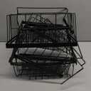 iSPECLE Deep Freezer Organizer Bins - 3 Pack Large Freezer organizer Bins, Hanging Basket Expands to 22.6" (L), Stackable Bins Expand to 17.1"(L), Fit 10 to 20 Cu.FT, 1 Hanging & 2 Stacking, Black