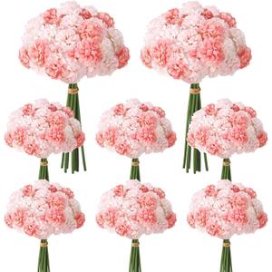 72 Pcs Pink Hydrangea Artificial Flowers, Round Floral Bouquet for Home Decor, Wedding, Party, and Seasonal Decoration, Realistic Fake Flowers for Centerpieces, Aisle, Table Arrangements