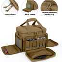 DSLEAF Tactical Range Bag for 4 Handguns, Pistol Shooting Range Bag with 6X Magazine Slots and Extra Pockets for and Essentials