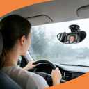 GES Rear View Mirror - 360 Degree Adjustable, Strengthen Suction Cup for Car - 5.9 x 2.2Inch - Black
