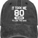 80th Birthday Gifts for Men Women 80 Year Old Gifts 1945 Birthday Vintage Hat 100% Cotton Baseball Cap