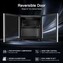 Antarctic Star 48 Can Beverage Refrigerator,12 Bottle Wine Cooler with Stainless Steel Glass Door, Digital Temperature Display,Electronic Temperature Control, Silver, 1.3Cu.ft