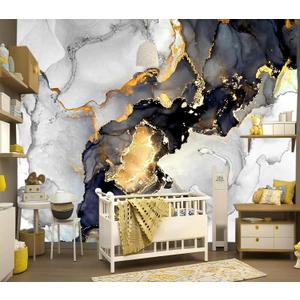 YH02 M Peel and Stick Marble Wallpaper Bedroom Bathroom Textured Wall Mural- 118"x85"69 Square Foot