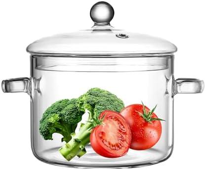 Clear Glass Safe Borosilicate Pans Simmer Pot for Stove, Potpourri Cooking Saucepan with Cover, for Soup, Milk, Baby Food,Fruit and Spices 1.5L/ 50 FL OZ,Saucepan Pots for Stove Top Small Soup Pan  Clear Glass Safe Borosilicate Pans Simmer Pot for Stove, Potpourri Cooking Saucepan with Cover, for Soup, Milk, Baby Food,Fruit and Spices 1.5L/ 50 FL OZ,Saucepan Pots for Stove Top Small Soup Pan