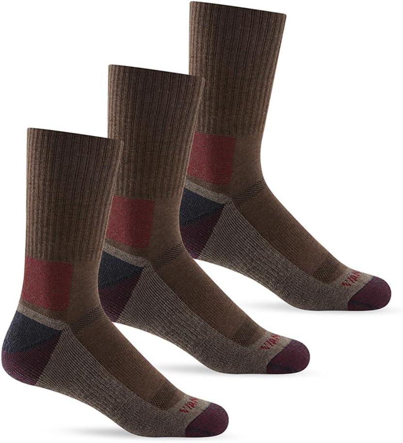 WANDER Merino Wool Crew Socks Lightweight Thin Breathable Anti-blister Boot Sock, Moisture Wicking for Everyday Hiking (X-Large, Coffee)