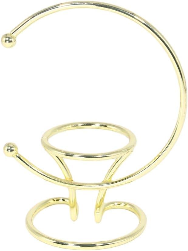 Gorgeous Sturdy Metal Sphere Display Stand Marble Crystal Ball Holder Globe Display Room and Office Decor Egg Celestial (Gold 1 Ball Holder)