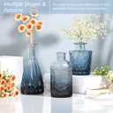 Glass Bud Vases Set of 36PCS, Small Flower Vases for Wedding Centerpiece Table Decoration, Vintage Vase in Bulk for Flower Arrangements, Mini Vase for Birthday Party, Festival Home Decor, Blue