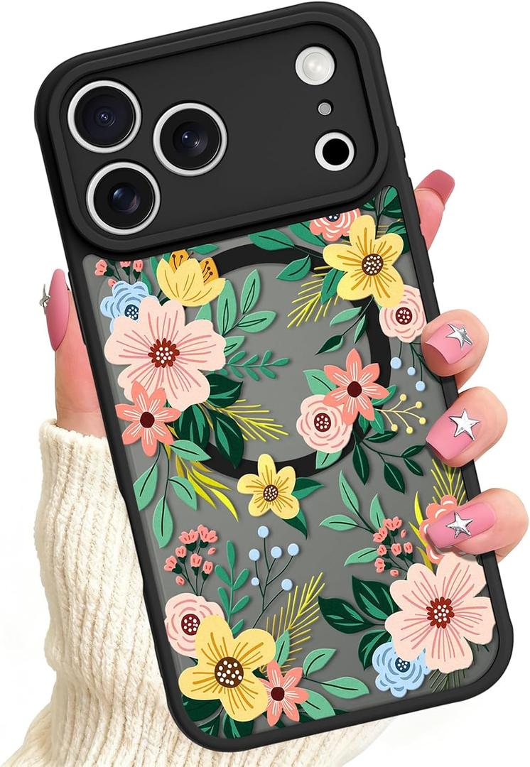 Case Designed for iPhone 17 Pro Floral Flower Cute Girly