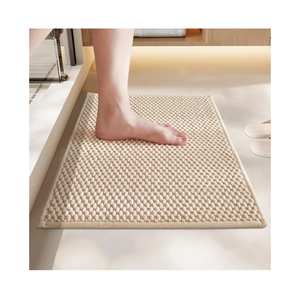 Bath Rug, Soft Absorbent Chenille, Rubber Backing Quick Dry Microfiber Mats, Machine Washable Rugs for Shower Floor, Bathroom Runner Bathmat Accessories Decor Khaki 24"*36"