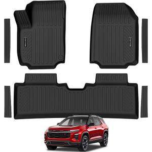 Floor Mats for 2025 2026 Chevrolet/Chevy Equinox (Not for EV)/GMC Terrain Car Mat Accessories All Weather TPE Rubber Floor Liners Accessory Custom Fit for 2025 Equinox, Non-Slip Waterproof, Black