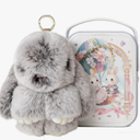 Keychain with Box, Bunny Keychain with Tin, BunnyCute Plush Key chain, Fluffy Car Charm for Bags & Backpacks
