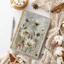 EKGJW Vintage Floral Spiral Notebook, Soft Botanical Garden Aesthetic Journal, Cottagecore Wildflower Lined Writing Journal for Women Girls, 5.5x8.3 in