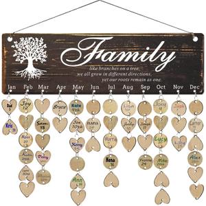 Birthday Gifts for Grandma, Family Birthday Tracker Reminder Calendar Board, Best Mom Grandma Christmas Mother Day Present Idea, Record Birthday in One Place, New Year Gift for Elderly