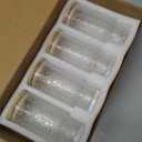 Vintage Glass Cups with Bamboo Lids and Straws4Sets 11oz Iced Coffee Cups for Women, Aesthetic Glass Tumblers for Juice, Cocktail, Whiskey  Housewarming Gifts for New Home, Coffee Bar Accessories (Large)