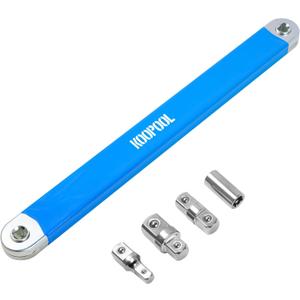 Impact Ready Offset Extension Wrench, Tight Reach Extension Wrench Set, with 1/2", 1/4" and 3/8" Square Drive Adapters, Universal Extensions Wrench for Small Place