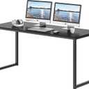 SHW Mission 55-Inch Home Office Computer Desk, Black