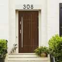 2 x 8 Inch House Numbers for Outside Modern | Large Floating Black House Numbers | Address Numbers/Door Garage Gate |911 Visibility Signage (6)