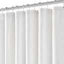 White Linen Shower Curtain for Bathroom Cream Boho Farmhouse Shower Curtains Natural Aesthetic Bath Decor Weighted Cloth Fabric Linen Textured Bath Curtain Liner with Hooks Set, White Linen, 72 Inch