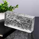 Yutianli Transparent Glass Blocks Wall Decor 8 Pack Ice Crystal Textured Solid Rectangular Glass Bricks Used as Partition Walls Accent Wall