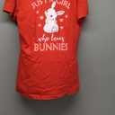 Just A Girl Who Loves Bunnies Rabbit Bunny T-Shirt Red XS