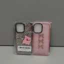 2 Pack Cute Cheetah Print Phone Case for iPhone 17 Pink Bow Case 6.3", Clear Coquette Fashion Luxury Leopard Pattern Design Girls Women Funda Shockproof Soft TPU Protection Cover