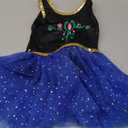 EQSJIU Ballet Leotard for Girls Dance Gymnastics Toddler Sparkly Dance Dresses Outfits Tutu Skirted Leotard Kids 1-10 Years (6-7 Years, Black)