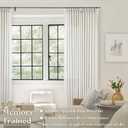 Cream Ivory Linen Curtains 80 Inches Long 2 Panels Set for Living Room Bedroom Pinch Pleated Back Tab Drapes Neutral Modern Farmhouse Decor Semi Sheer 80 Inch Curtains for Dining Room Window Cabin, 40"W x 80"L