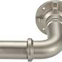Blackout Curtain Rod, Wrap Around Design, Adjustable 1 Inch, Room Divider for Windows (Stain Nickel, 72-144")