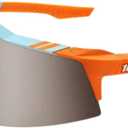 100% Speedcraft XS Sport Performance Cycling Sunglasses (Soft Tact Two Tone - HiPER Silver Mirror Lens)