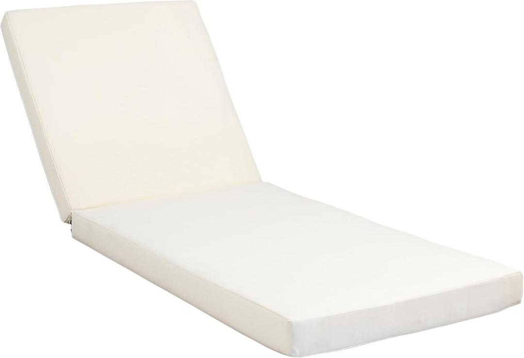 Christopher Knight Home Broadway Outdoor Chaise Lounge Cushion Only, Cream