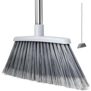 Broom, Outdoor Brooms for Sweeping Indoor, Adjustable 55" Pet Hair Removal Heavy Duty Broom for Floors Home Kitchen Garage Commercial Patio Industrial Snow (Pack of 1)