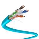 DRIPSTONE CAT6 1000ft Bulk Ethernet Cable 23AWG Solid CCA UTP 0.57mm Aqua