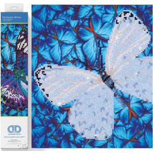 DIAMOND DOTZ Flutterby White Diamond Painting Kits for Adults - Diamond Art Kits a Relaxing Creative Craft Kit with Dotz Gems 12x12